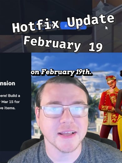 Sims 4 Hotfix Update on February 19th