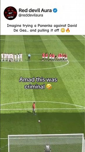 Amad Diallo’s ICE-COLD Panenka vs De Gea 🥶🎯 #footballshorts