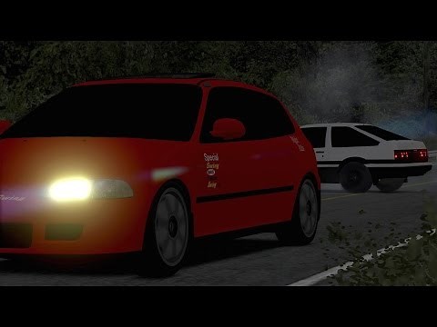 [Assetto Corsa]庄司慎吾 vs 藤原拓海 , Eng Sub , 中文字幕