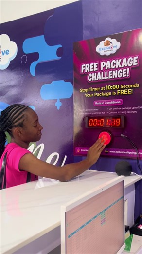 10 seconds = FREE package!📦 🥳 Think you're fast enough? Shop & Shop with us and come try your luck! www.exclusiveshippingja.com #shipping #courier #fyp #jamaicatiktok #10secondchallenge