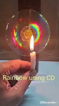 rainbow using CD player: Diffraction of light