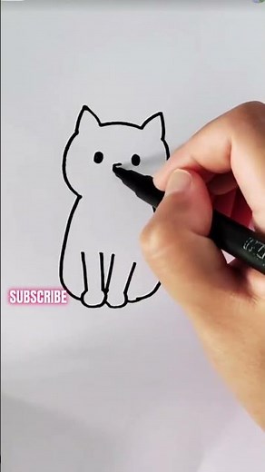 How to Draw a Cute Cat (Kawaii Cat)