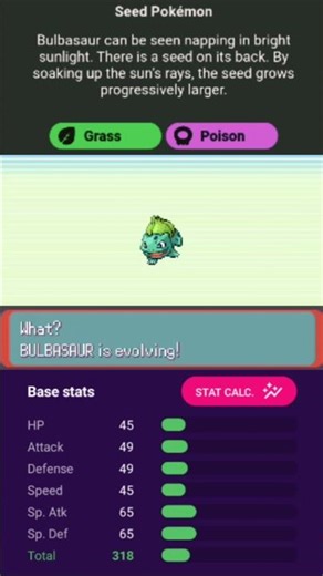 Bulbasaur evolve to Ivysaur evolve to Venusaur #pokemon