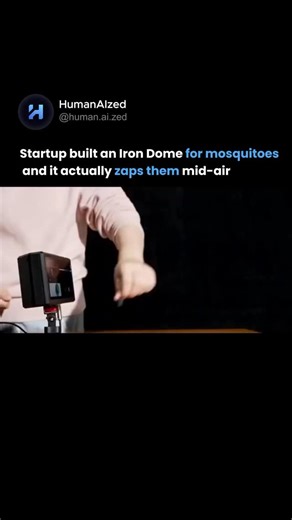 HumanAIzed on Instagram: "Finally, an air defense system for the world’s most annoying insect 🦟💥 This portable Mosquito Air Defense System uses LiDAR to detect mosquitoes mid-flight, then zaps them with pinpoint lasers. No noise. No chemicals. Just instant mosquito elimination. It’s literally an Iron Dome for your backyard 💀 How it works: → LiDAR tracks mosquito flight patterns → AI calculates trajectory in milliseconds → Laser fires with surgical precision → Mosquito? Gone. We built missile 