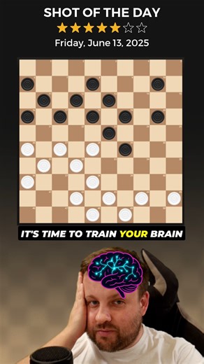 Shot of the Day – June 13, 2025 ➡️ Learn How to Play Checkers at www.worldofcheckers.com | checkers.TV