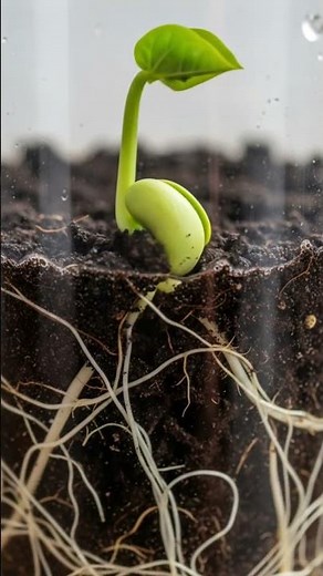 10 Days of Lima Bean Growth in 8 Seconds 🌱 | Transparent Soil Time-Lapse #plantgrowth #timelapse