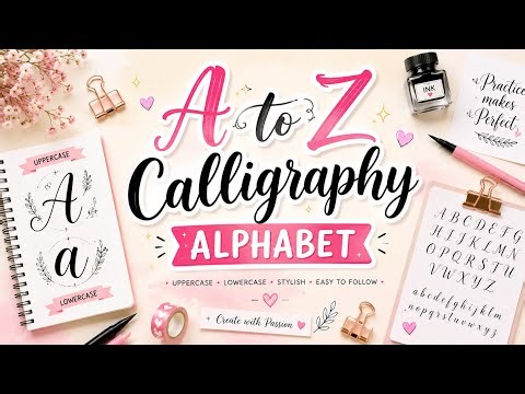 A to Z Calligraphy Alphabet ✍️ | Every Letter in 4 Easy Styles