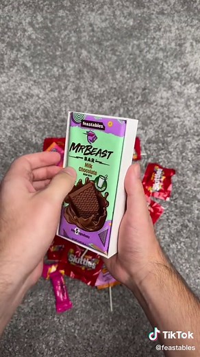 MrBeast handing out Feastables from Asda