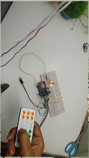 Remote control LED light on fo ir sensor 🚥