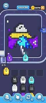 Pixel Flow Level 94 Solution #pixelflowpuzzlegame #pixelflow #pixelflowgame #level94