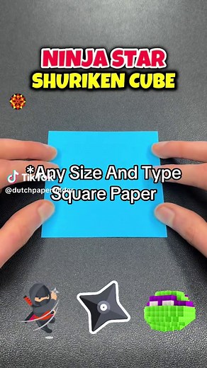 Easy Origami Ninja Star Cube Tutorial Using Sticky Notes