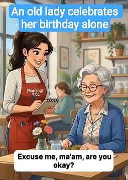 Waiter & Customer Conversation | Celebrating Her Birthday Alone | Restaurant English Practice