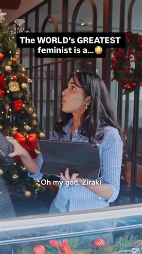 True Diamond - Designer Rings on Instagram: "We even have a ring for the World's Greatest Feminist✨💍 . . . . . Welcome to the world of (the slightly delusional) Jeweller Zirak. He left his family’s diamond business because he believed in a new kind of luxury. But he couldn’t do it alone. Saoirse, his assistant, was hired by questionable means, but over time showed unquestionable loyalty. She’s keeps him in check and his heart on track. Together they created a new world of artisan luxury. Craftm