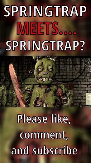 SPRINGTRAP MEETS...SPRINGTRAP? #fnaf #springtrap #fnaf3 #fivenightsatfreddys #shorts #fyp #fypシ