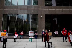 Nurses want more than cookies for Nurses Week—we want justice for our patients and communities! The last federal stimulus delivered plenty to Wall Street, but not nearly enough to the neighborhoods hit hardest by the COVID-19 crisis. We rallied outside of National Holding Corporation, which got over $6 million in bailout loans, to demand they pay us back! | New York State Nurses Association
