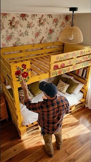 Building a custom bunk bed with a bookshelf! 🤯
