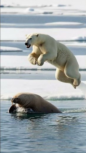Polar Bear vs Walrus – The Most Intense Hunt in the Arctic!