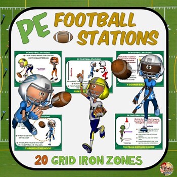 PE Stations - 20 Fun Football Activities & Games for Prime Skill Development