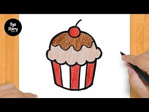 #35 How to Draw a Cute Cupcake - Easy Drawing Tutorial