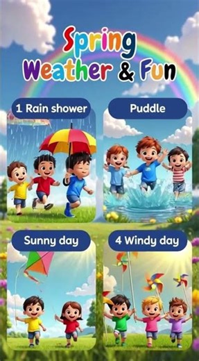 ☀️ Spring Weather & Fun | Learn Seasonal Activities for Kids