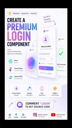 Build a Premium Animated Login UI ✨ React + Framer Motion