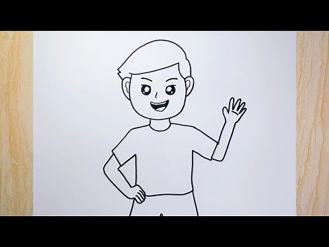 Cara menggambar orang laki laki