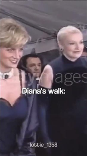 Diana's walk💋❤️ #ThePeoplesPrincess #IconicPose #90sFashion #queenofhearts #LadyDiana