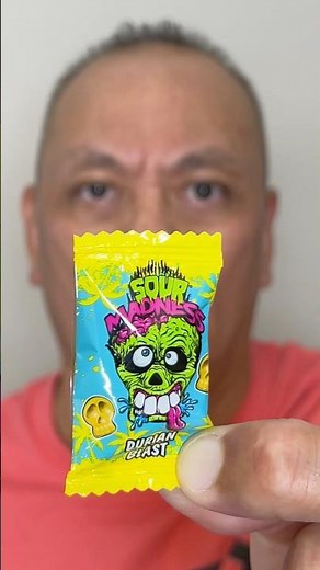 👂ASMR ARGO SOUR MADNESS CANDY TROPICAL DURIAN BLAST FLAVOR EATING SOUNDS👂#shorts #asmr