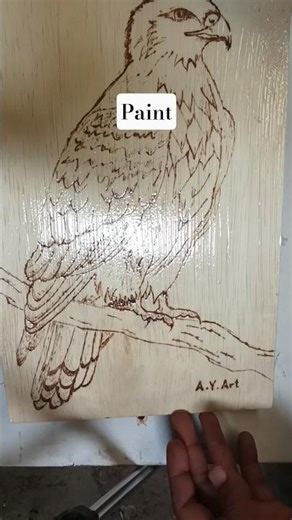 paint it first so it shines #pyrography #art #painting