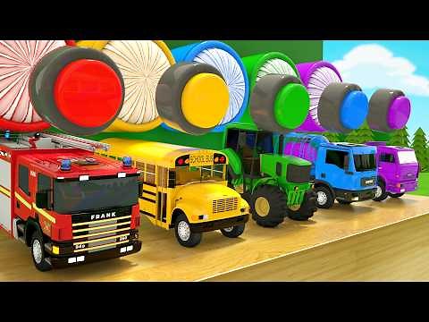 Super Simple Songs - Wheels On the Bus, More Kids Songs - study colors with cars-Baby Nursery Rhymes