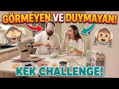 Görmeden Duymadan Kek Yapmak Mı? | Eşimle Komik Challenge