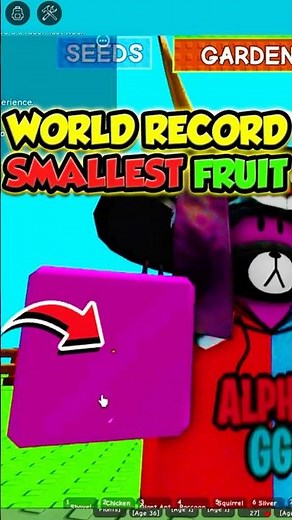 WORLD RECORD Smallest Fruit in Grow a Garden!! (Roblox)