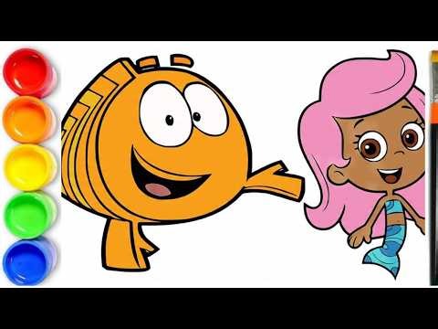 How to Draw Mr. Grouper & Molly From Bubble Guppies | Drawing and Coloring Bubble Guppies