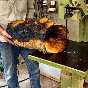 Beautiful Tea Table Set Made From Burnt Wood By A Carpenter | Woodworking Skill