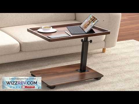 C Table End Table Adjustable Height 360Swivel TV Tray Table for Small