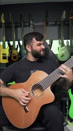 MORE Meshuggah on an Acoustic 8 String Guitar #metal #guitar #shorts
