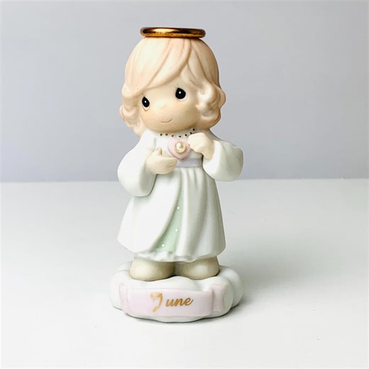 JUNE BIRTHDAY Angel,ne Precious Moments June Birthday Angel Figurine, 1996 Enesco #261254, Vintage June Birthstone Figure,3-3/4" Tall - Etsy