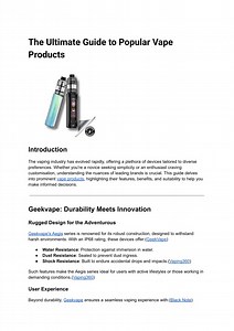 The Ultimate Guide to Popular Vape Products - SlideServe