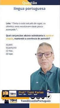 #Conjunção! Prof. Tomi Farias explica uso correto de palavra e #ponto-e-vírgula