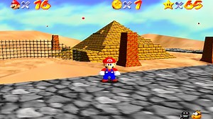Super Mario 64-Nintendo 64 (1996) Course 8:Shifting Sand Land | La storia dei Videogiochi