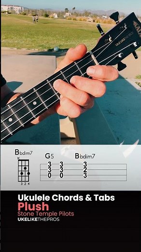 Plush on Baritone Ukulele 🎸 Stone Temple Pilots (TAB on Screen)