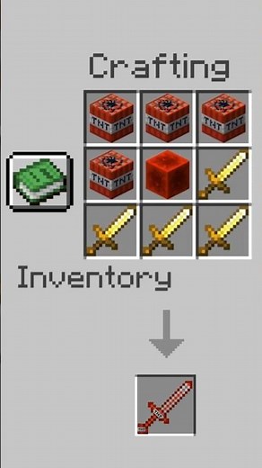 Crafting a TNT Sword in Minecraft! 💥🗡️ #minecraft #mcpe