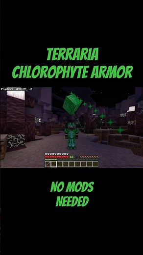Terraria in Minecraft, Custom Armor Commands #minecraft #gaming #commandblock #terrariamods