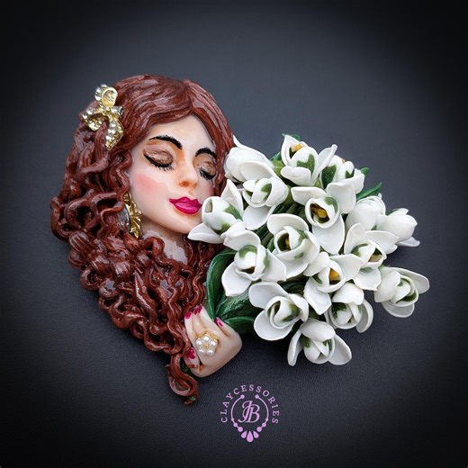 RESERVRD for Gianna! Spring Snowdrop Brooch - Etsy