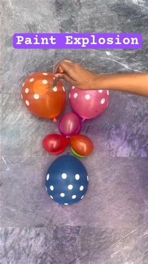 Satisfying Balloon Paint Explosion 🎨💦 ASMR Slow-Mo #shorts