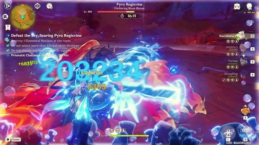 Specially-Shaped Saurian Search on Pyro Regis 3.5M HP Neuvillette C6R4 33S momentos. #genshinimpact #genshin