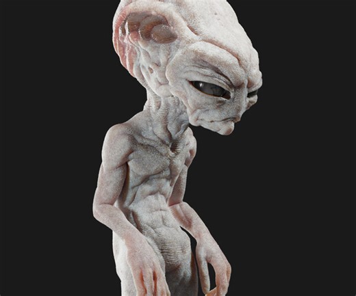 ArtStation - Gray Alien Blender | Game Assets