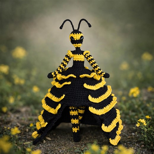 Crochet Wasp Queen Pattern: Amigurumi Gothic Bee Doll (PDF Pattern) - Etsy