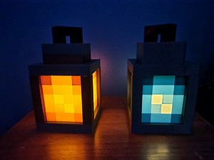 Gaming Lantern - Minecraft Inspired Gamer Gift and Night Light Decor - Etsy