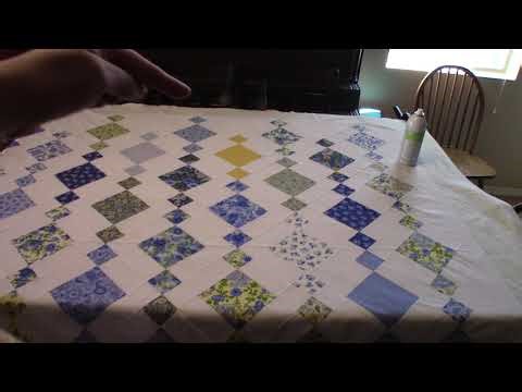 Spray Basting a Quilt on a Small Dining Table